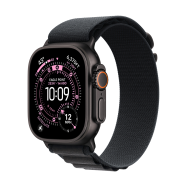 [Open Box] Apple Watch Ultra 3 - 49mm - Black Titanium - Black Alpine Loop - Large