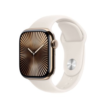 Apple Watch S10 Cellular - 42mm - Gold Titanium - Starlight Sport Band - M/L (150-200mm)