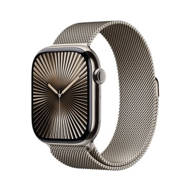 Apple Watch S10 Cellular - 46mm - Natural Titanium - Natural Milanese Loop - M/L (150-200mm)
