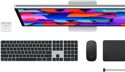 Mac-accessoires: AirPods, Studio Display, Magic Keyboard, Magic Mouse, Magic Trackpad, MagSafe-oplaadkabel